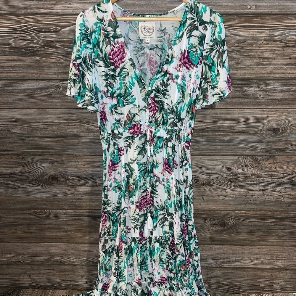 Sunday Mi Amor Tropical Floral Maxi Dress